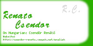 renato csendor business card